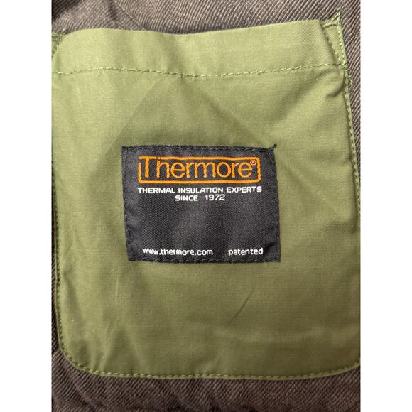 J Crew Jacket Large Mens Sussex Quilted Green Thermal Insulation - Picture 10 of 10